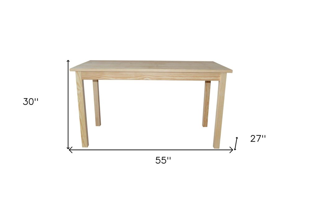 60" Raw Umber Solid Wood Dining Table