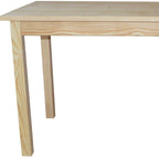 60" Raw Umber Solid Wood Dining Table