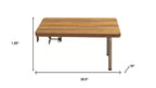 1" X 27" Brown Teak Rectangular Shower Bench