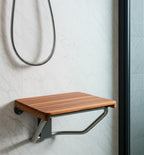 14" X 18" Brown Teak Rectangular Shower Bench