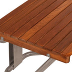 14" X 24" Brown Teak Rectangular Shower Bench