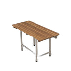 18" X 24" Brown Teak Rectangular Shower Bench