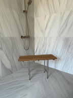 18" X 24" Brown Teak Rectangular Shower Bench