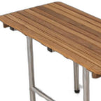 18" X 26" Brown Teak Rectangular Shower Bench