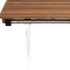 18" X 36" Brown Teak Wall Mount Rectangular Shower Bench