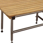 18" X 40" Brown Teak Rectangular Shower Bench