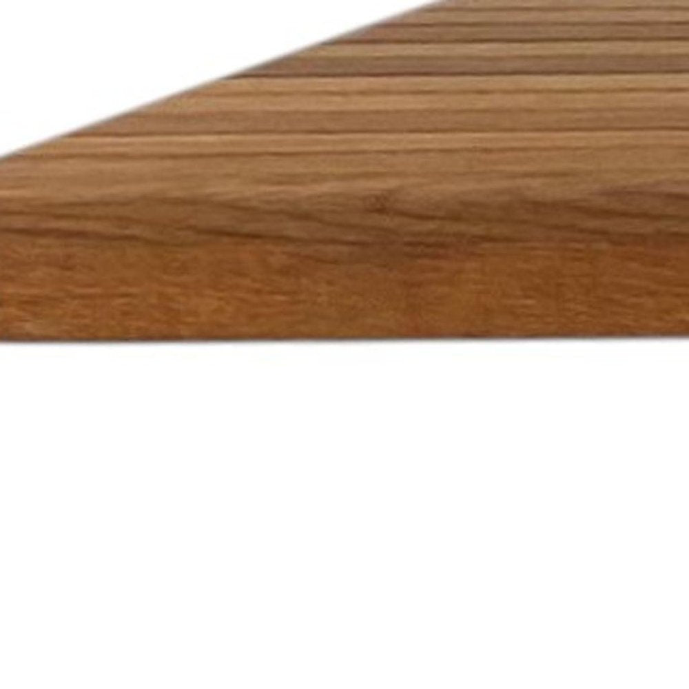 16" X 22" Brown Teak Wall Mount Rectangular Shower Bench