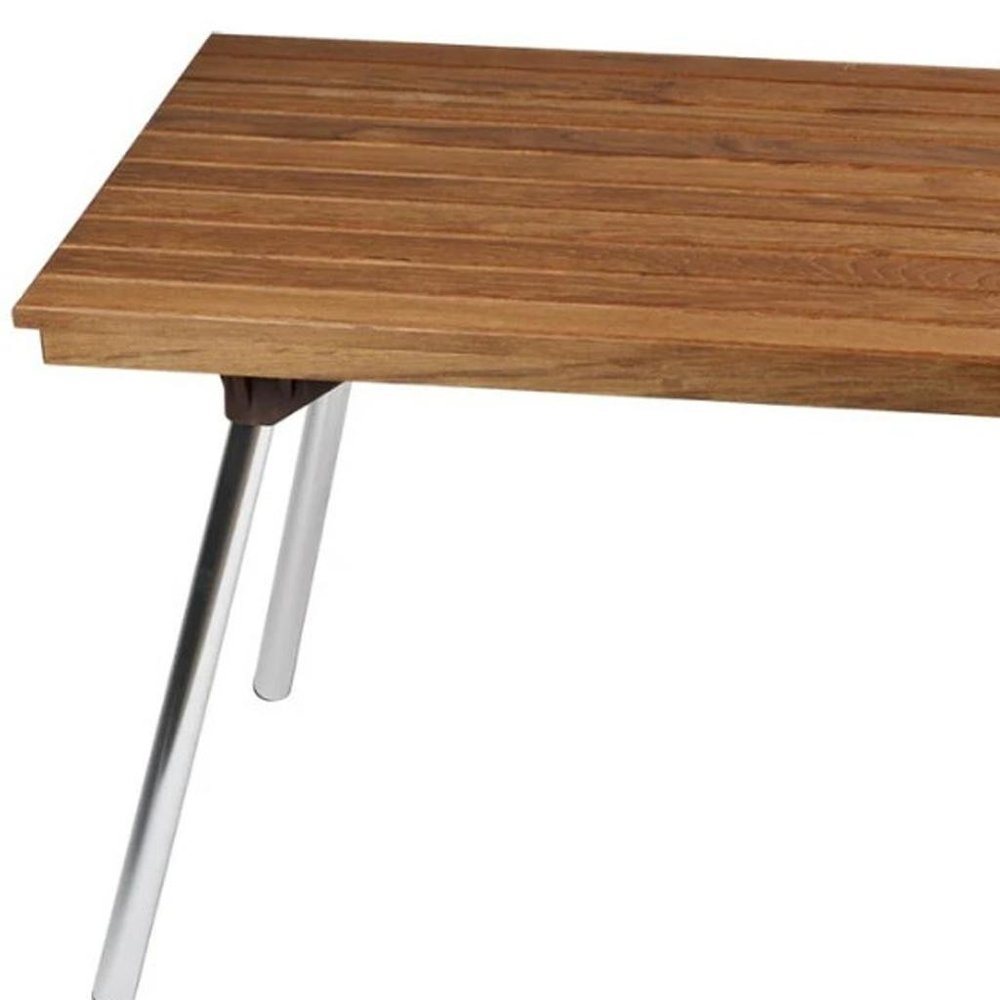 16" X 25" Brown Teak Rectangular Shower Bench