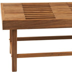 18" X 38" Brown Teak Rectangular Shower Bench