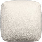 18" Gray Polyester Cube Outdoor Pouf Ottoman