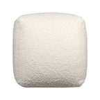 18" Gray Polyester Cube Outdoor Pouf Ottoman
