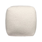 18" Gray Polyester Cube Outdoor Pouf Ottoman