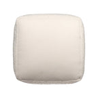 18" Gray Polyester Cube Outdoor Pouf Ottoman