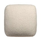 18" Gray Polyester Cube Outdoor Pouf Ottoman