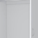 71" White Two Door Three Drawer Combo Dresser