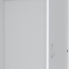 71" White Two Door Three Drawer Combo Dresser