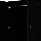 71" Black Two Door Two Drawer Combo Dresser