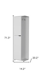 14" White Wood Accent Cabinet With Two Doors