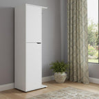 14" White Wood Accent Cabinet With Two Doors