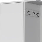 14" White Wood Accent Cabinet With Two Doors