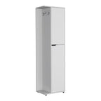 14" White Wood Accent Cabinet With Two Doors
