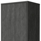 16" Gray Wood Accent Cabinet With Single Door