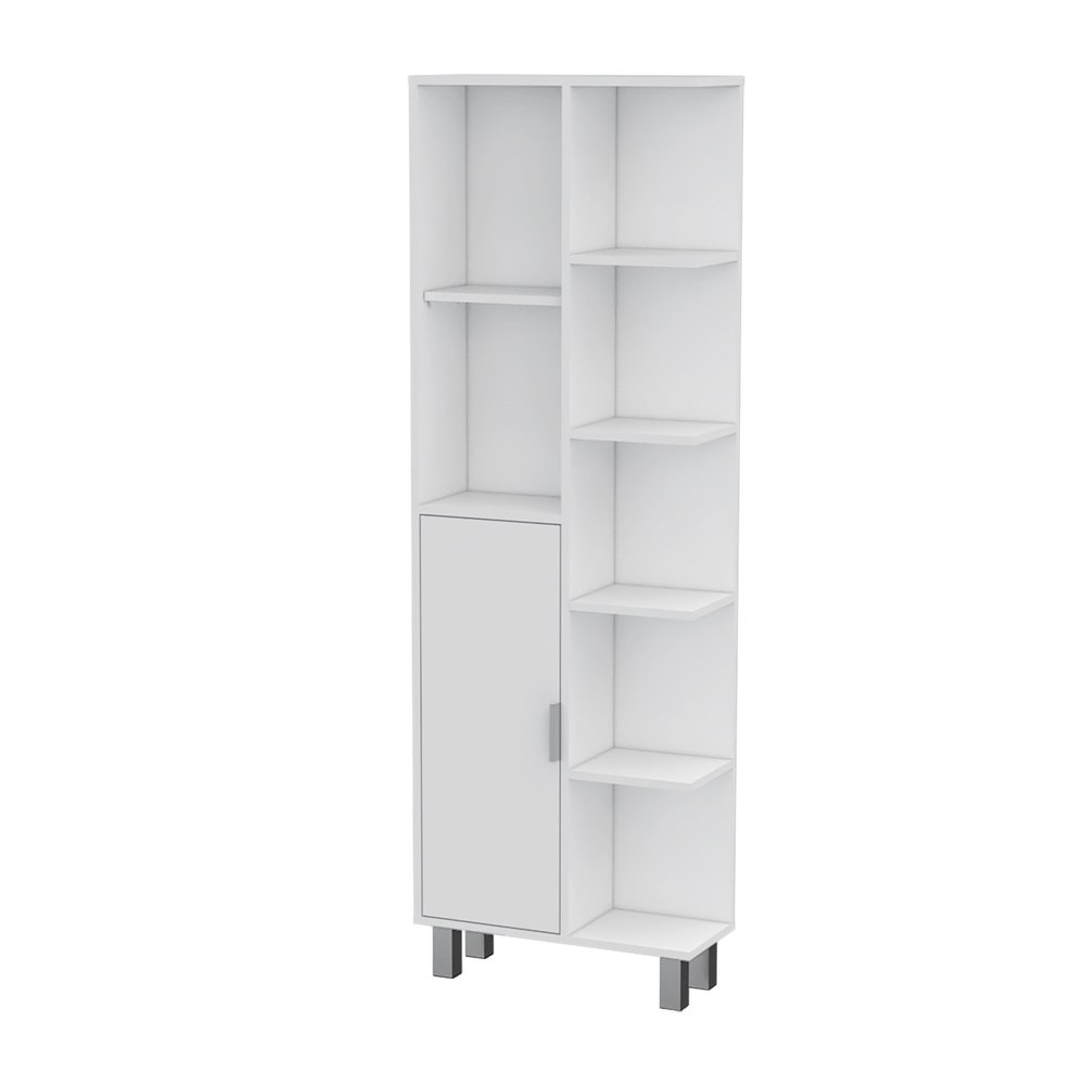 21" White Wood Accent Cabinet With Single Door