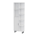 21" White Wood Accent Cabinet With Single Door