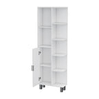 21" White Wood Accent Cabinet With Single Door