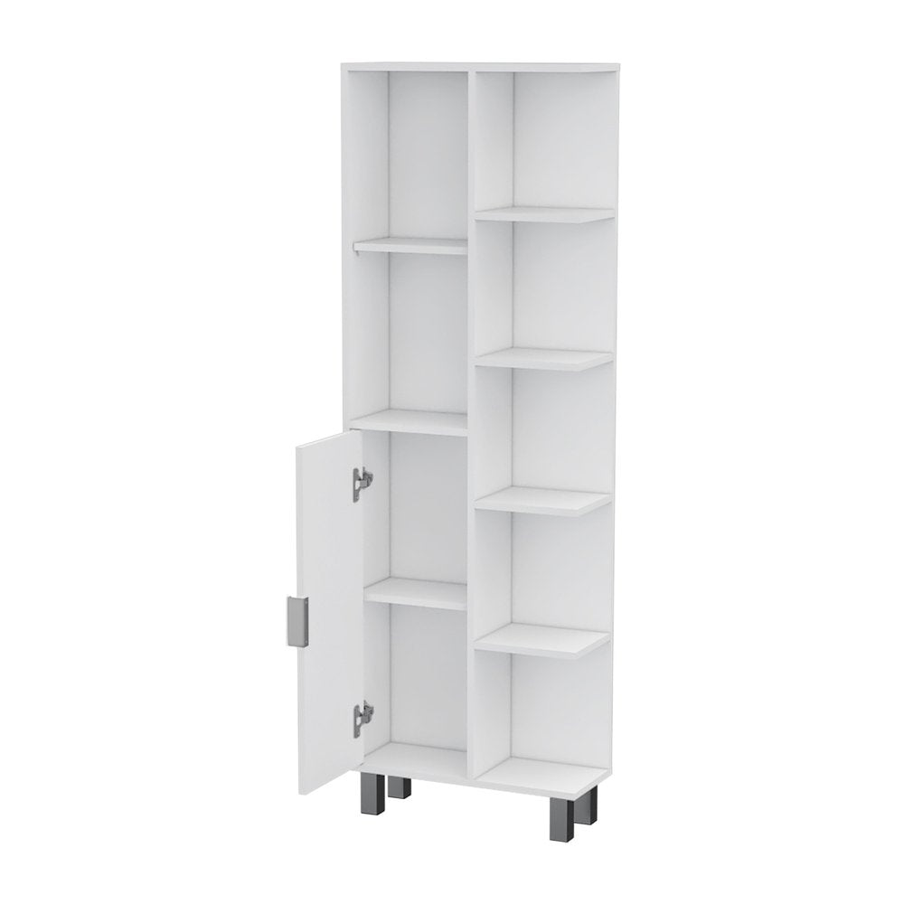 21" White Wood Accent Cabinet With Single Door