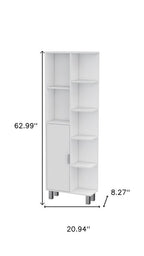 21" White Wood Accent Cabinet With Single Door