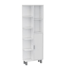 21" White Wood Accent Cabinet With Single Door