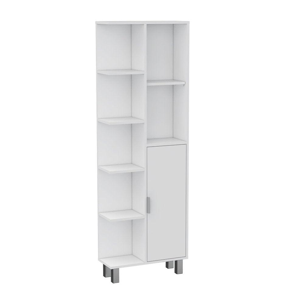 21" White Wood Accent Cabinet With Single Door
