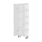 63" White Wood Single Door Pantry Or Storage Closet