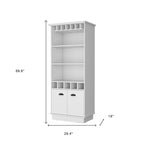 29" White Wood Bar Cabinet With Two Doors