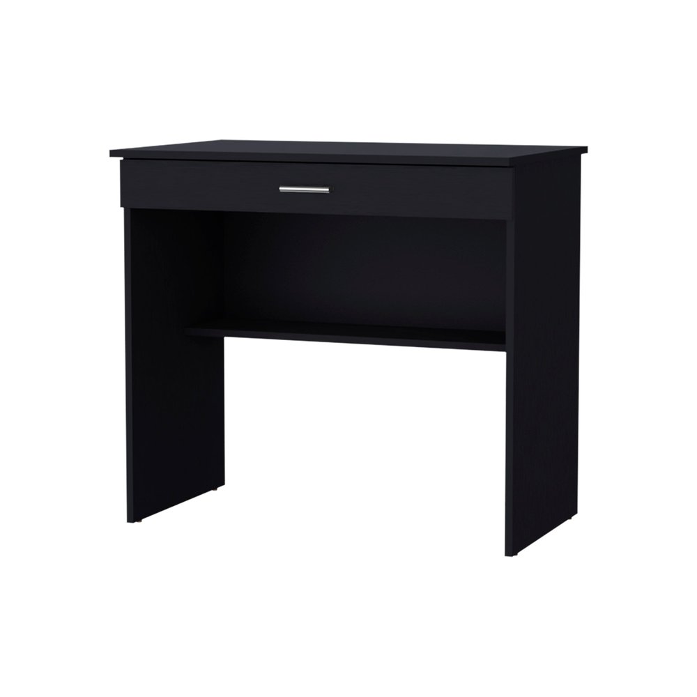 32" Black Wood Writing Desk