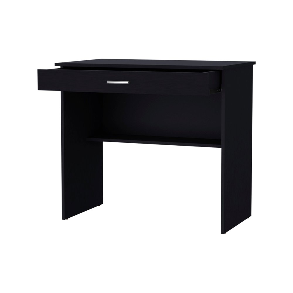 32" Black Wood Writing Desk
