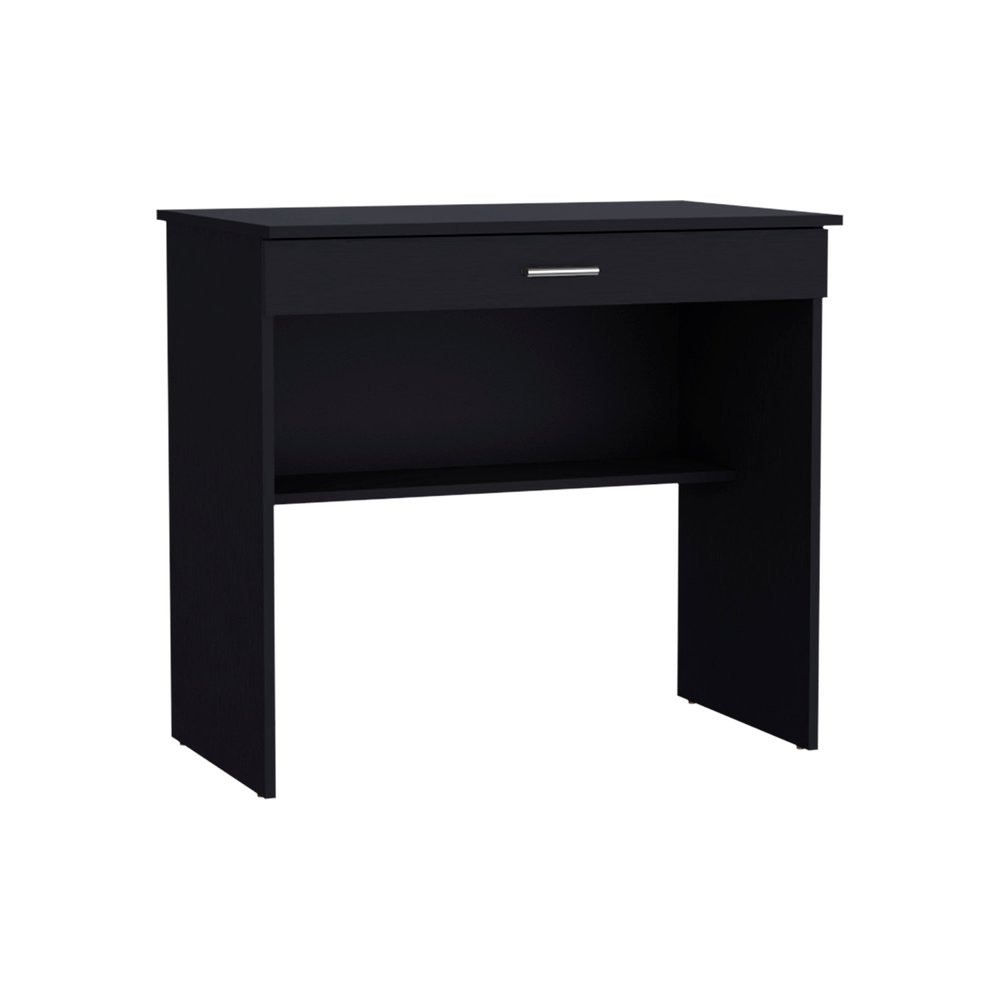 32" Black Wood Writing Desk