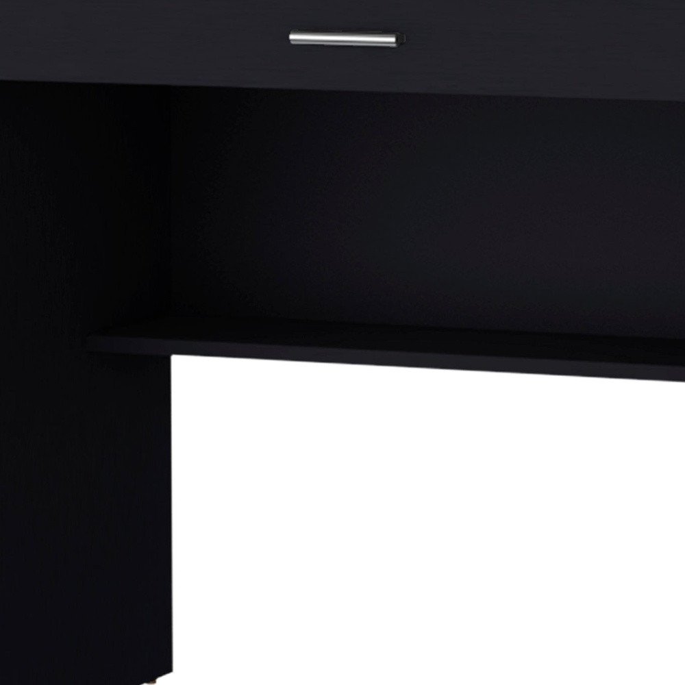 32" Black Wood Writing Desk