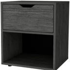 20" Gray Wood One Drawer Nightstand