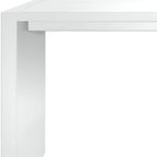 60" White Wood Rectangular Bar Height Bar Table