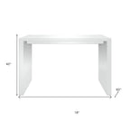 60" White Wood Rectangular Bar Height Bar Table