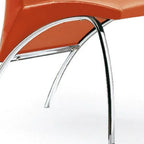 Set of Two Dark Brown And Silver Faux Leather And Metal Dining Side Chairs
