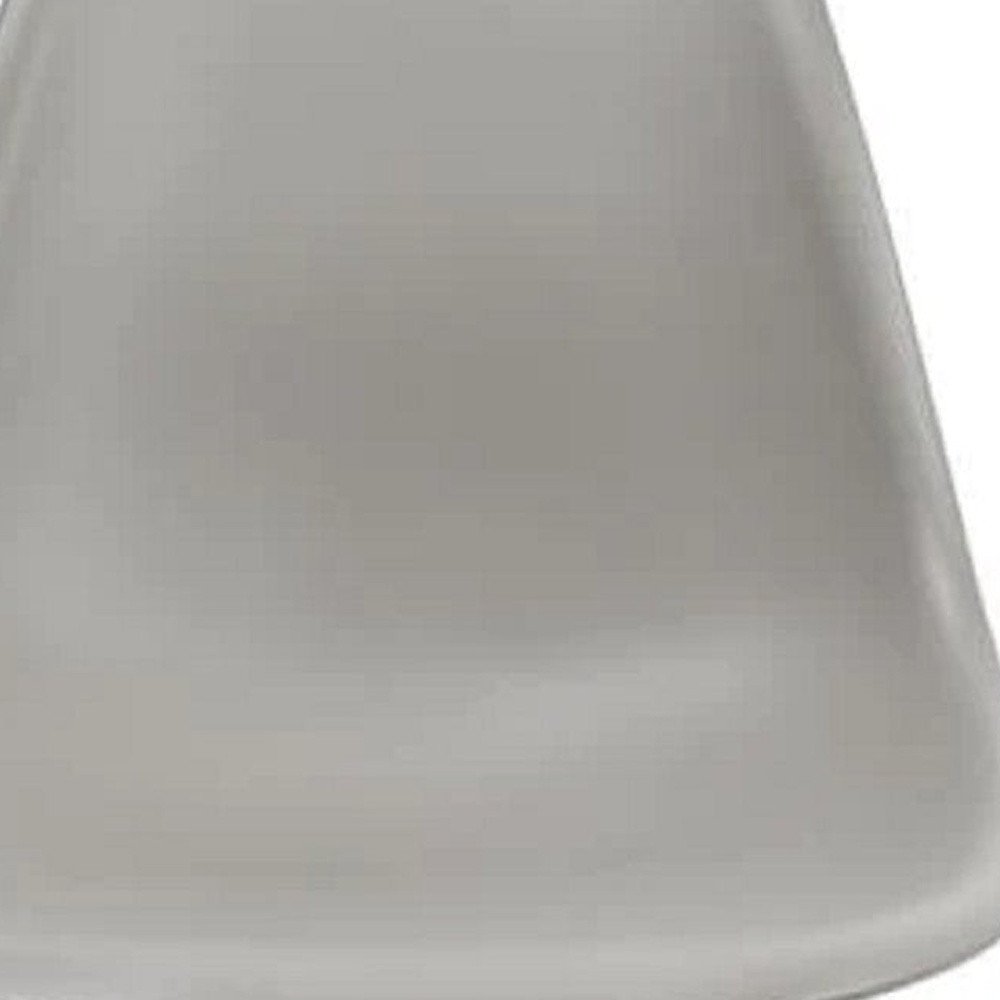 Set of Two Gray And Brown Heavy Duty Plastic Dining Side Chairs