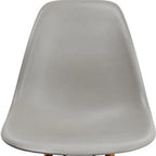 Set of Two Gray And Brown Heavy Duty Plastic Dining Side Chairs