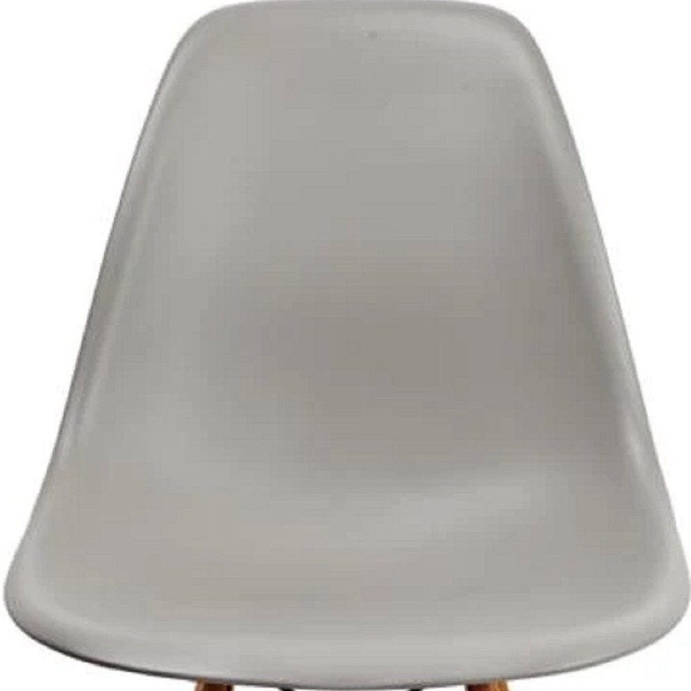 Set of Two Gray And Brown Heavy Duty Plastic Dining Side Chairs