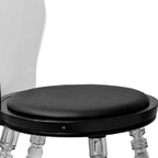 Black And Clear Faux Leather And Heavy Duty Plastic Dining Side Chair