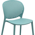 Set of Four Orange Heavy Duty Plastic Dining Side Chairs