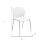Set of Four Orange Heavy Duty Plastic Dining Side Chairs
