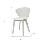 Set of Four White Heavy Duty Plastic Dining Side Chairs